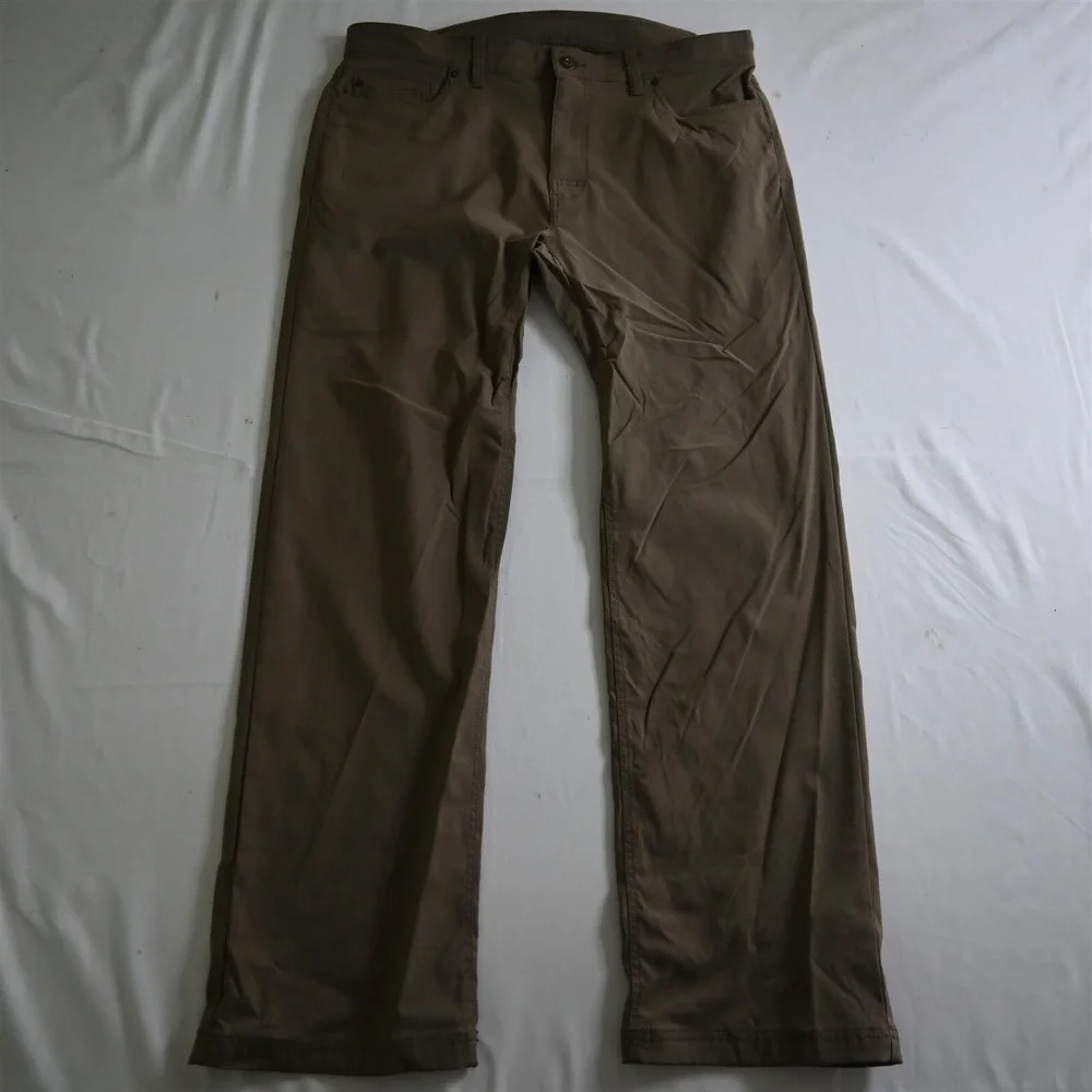 prAna 38x32 Brown‎ Performance M4BN34312 Brion Stretch Slim Mens Outdoor Pants
